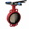 Затвор дисковый межфланцевый Ridval RVB 01 DN300, корп чугун, диск чугун,с УКП о/з.IP64 КРАСНЫЙ