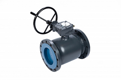 065N0376GR RJIP Premium Кран шаровой FF DN400 PN25 WG (фланцевый, с редуктором, С/П), Ридан