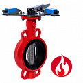 Затвор дисковый межфланцевый Ridval RVB 01 DN300, корп чугун, диск чугун,с УКП о/з.IP64 КРАСНЫЙ