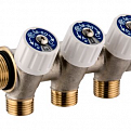1135953 USYSTEMS коллектор SH 1" с вентилями НР/ВР 2x1/2"НР, ц/ц 38мм '5И