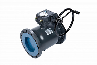 065N0376GR RJIP Premium Кран шаровой FF DN400 PN25 WG (фланцевый, с редуктором, С/П), Ридан